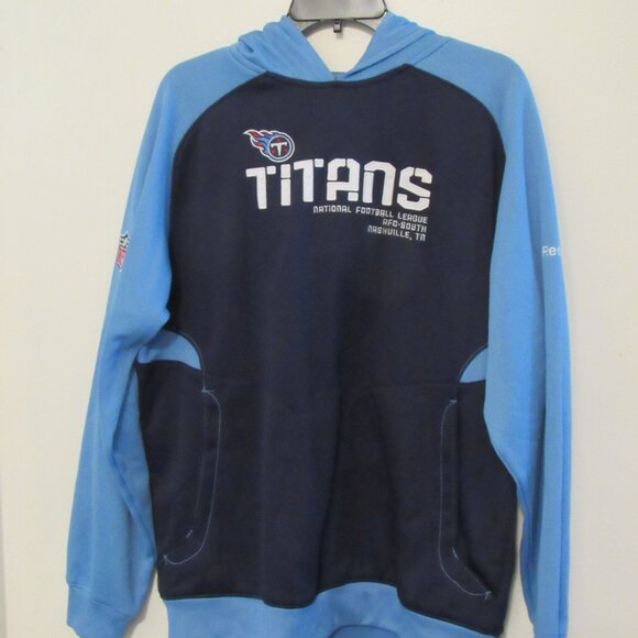 Onfield Reebok NFL Tennessee Titans Hoodie Men's Size Medium Navy/Titans Blue - Picture 2 of 9